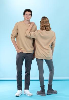 Kum Bisiklet Yaka Basic Sweatshirt - 50276089101