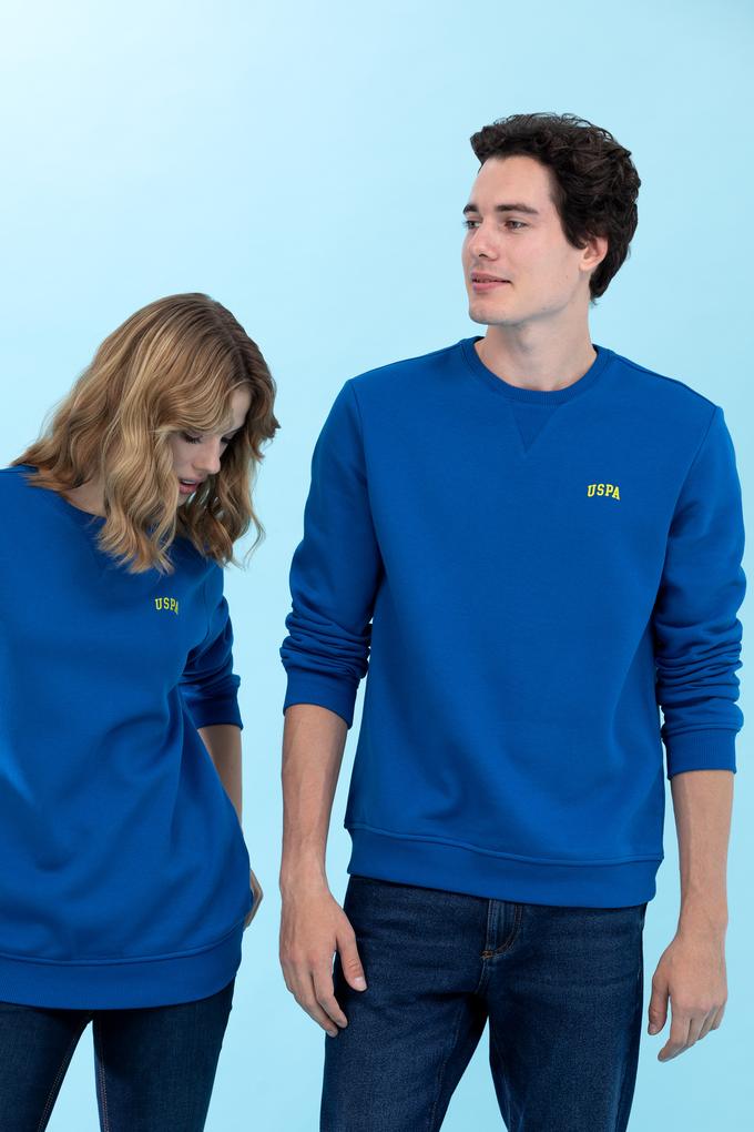 Saks Bisiklet Yaka Basic Sweatshirt