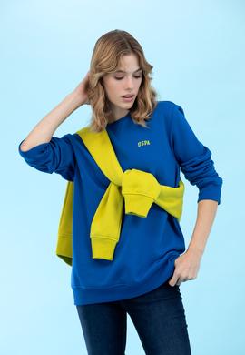 Saks Bisiklet Yaka Basic Sweatshirt - 50276089044