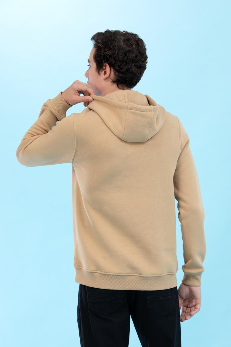 Kum Kapüşonlu Basic Sweatshirt - 50273935121
