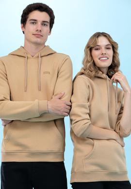 Kum Kapüşonlu Basic Sweatshirt - 50273935121