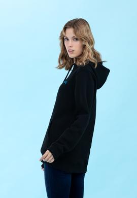 Siyah Kapüşonlu Basic Sweatshirt - 50273935051