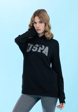 Siyah Kapüşonlu Basic Sweatshirt - 50273736094
