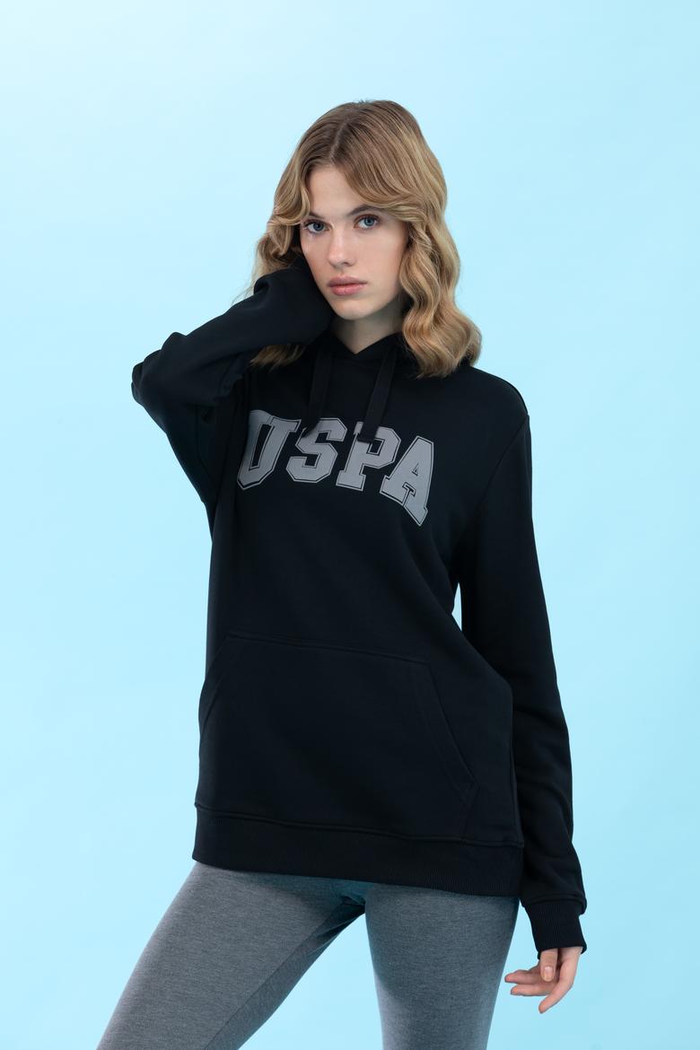 Siyah Kapüşonlu Basic Sweatshirt - 50273736094
