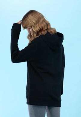 Siyah Kapüşonlu Basic Sweatshirt - 50273736094