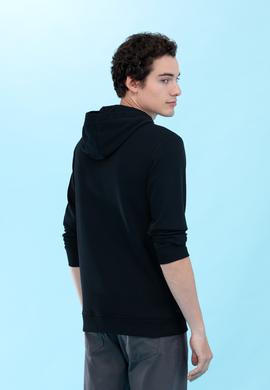 Siyah Kapüşonlu Basic Sweatshirt - 50273736094