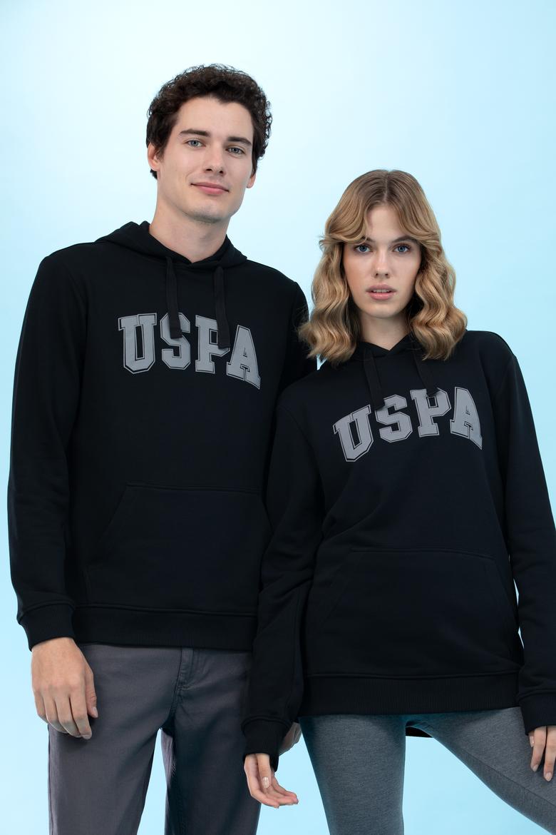 Siyah Kapüşonlu Basic Sweatshirt - 50273736094