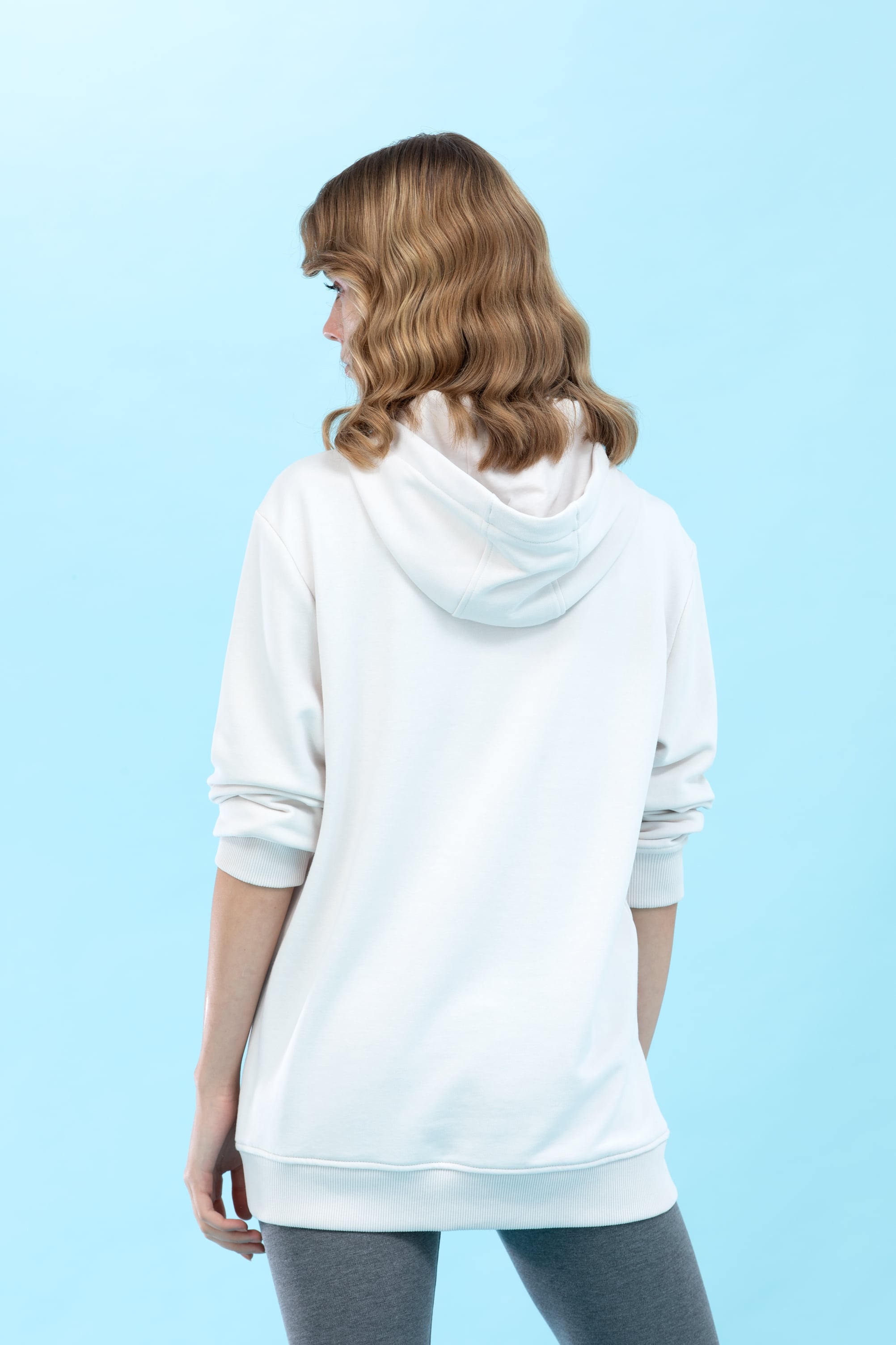 Taş Kapüşonlu Basic Sweatshirt