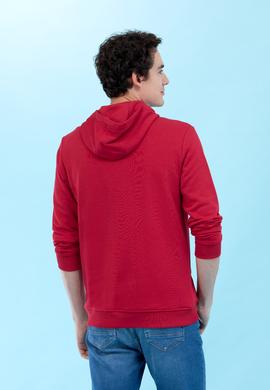Kırmızı Kapüşonlu Basic Sweatshirt - 50273736134