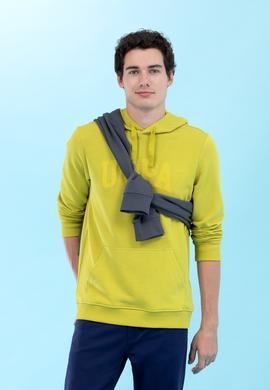 Fıstık Kapüşonlu Basic Sweatshirt - 50273736174