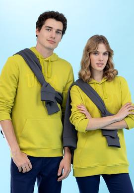 Fıstık Kapüşonlu Basic Sweatshirt - 50273736174