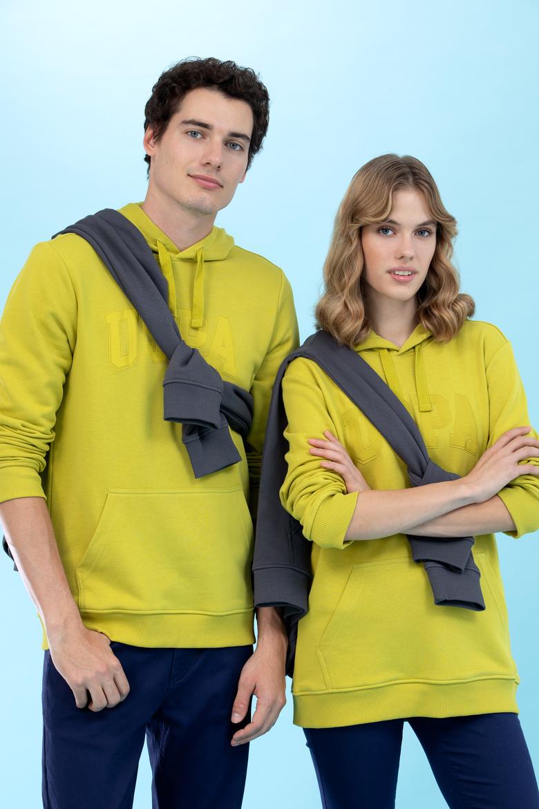 Fıstık Kapüşonlu Basic Sweatshirt - 50273736174