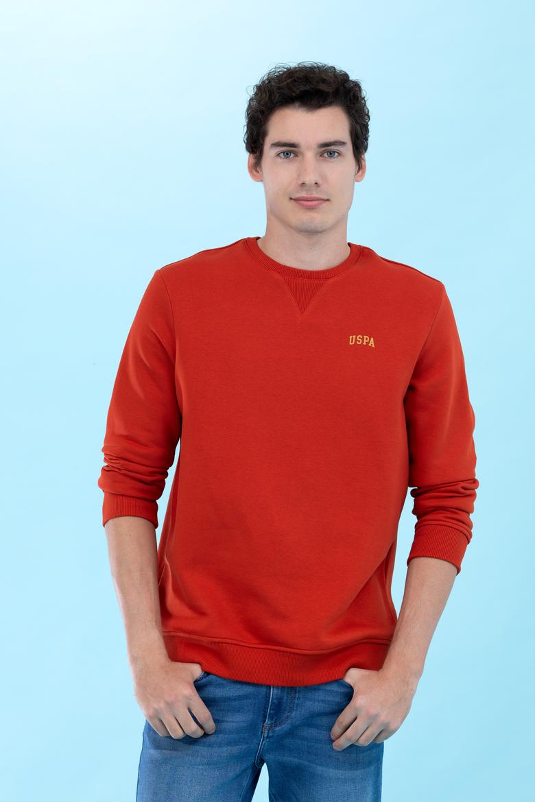 Kiremit Bisiklet Yaka Basic Sweatshirt - 50276089030
