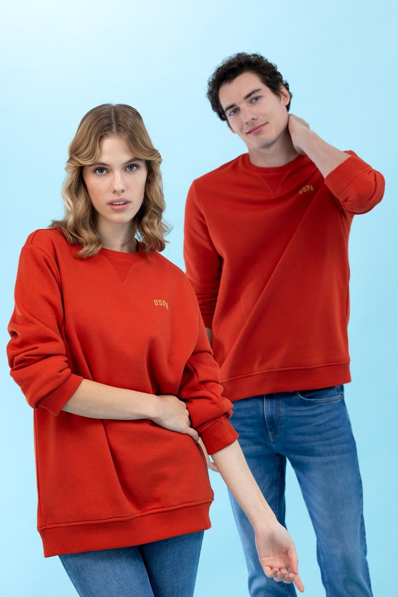 Kiremit Bisiklet Yaka Basic Sweatshirt - 50276089030