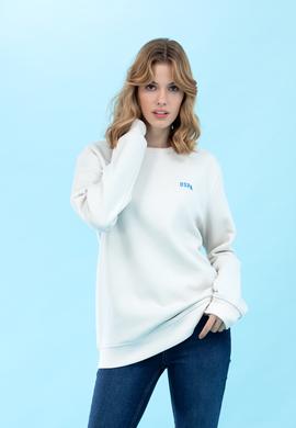 Taş Bisiklet Yaka Basic Sweatshirt - 50276089073