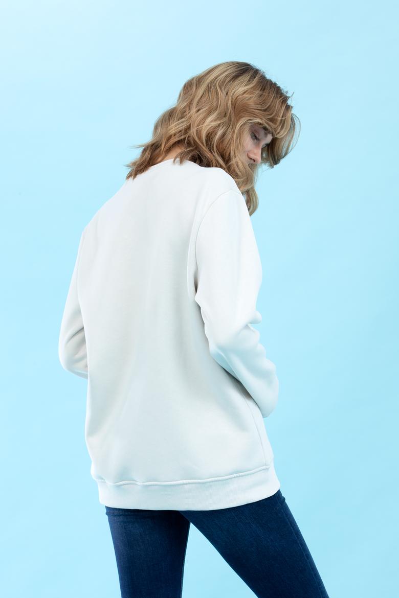 Taş Bisiklet Yaka Basic Sweatshirt - 50276089073