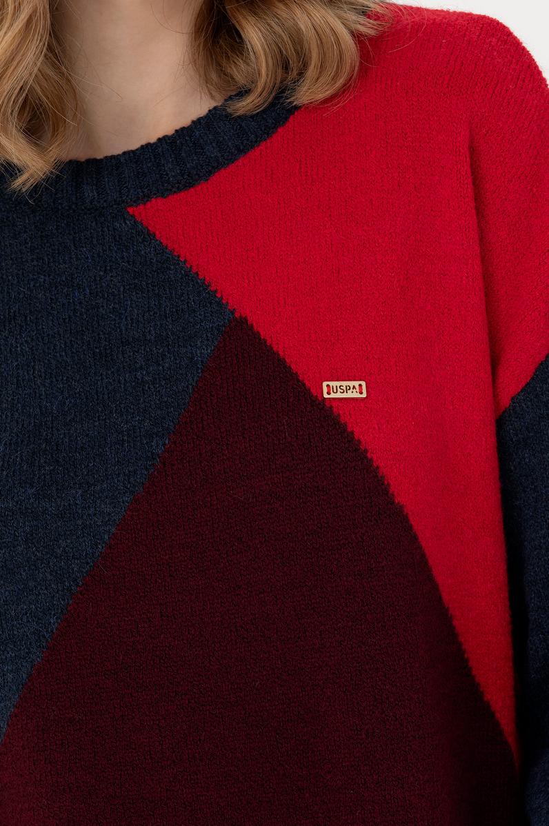 Kadın Lacivert Bisiklet Yaka Kazak