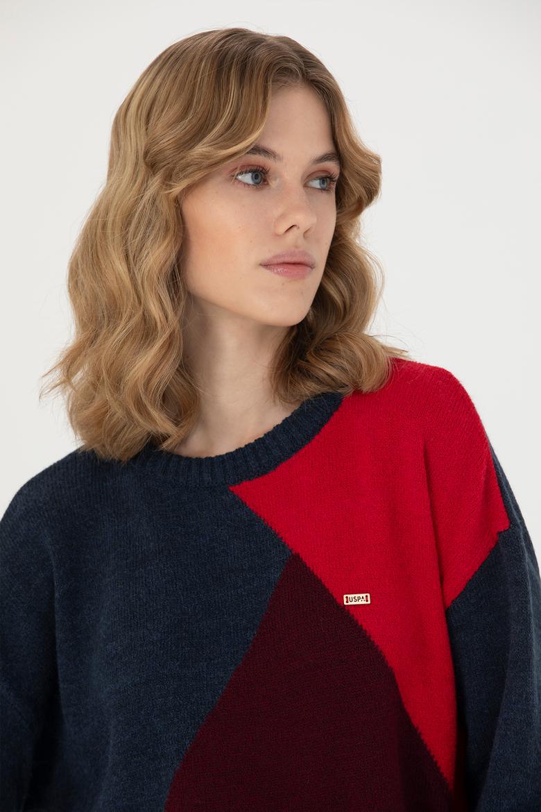 Kadın Lacivert Bisiklet Yaka Kazak - 50272033010