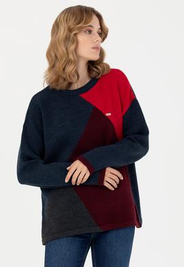 Kadın Lacivert Bisiklet Yaka Kazak - 50272033010