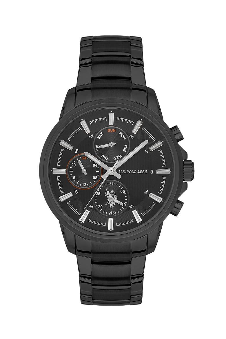 Erkek Siyah Çelik Kordon Kol Saati USPA1016-08