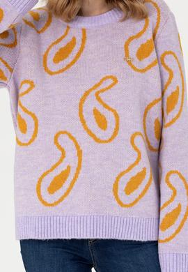 Kadın Lila Bisiklet Yaka Kazak - 50270424015