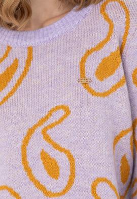 Kadın Lila Bisiklet Yaka Kazak - 50270424015