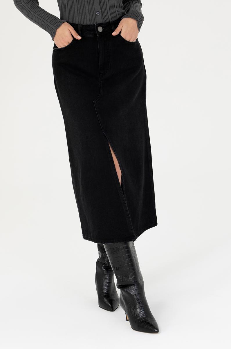 Kadın Siyah Jean Etek
