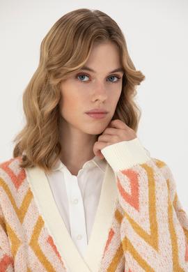 Kadın Krem Triko Hırka - 50269485008