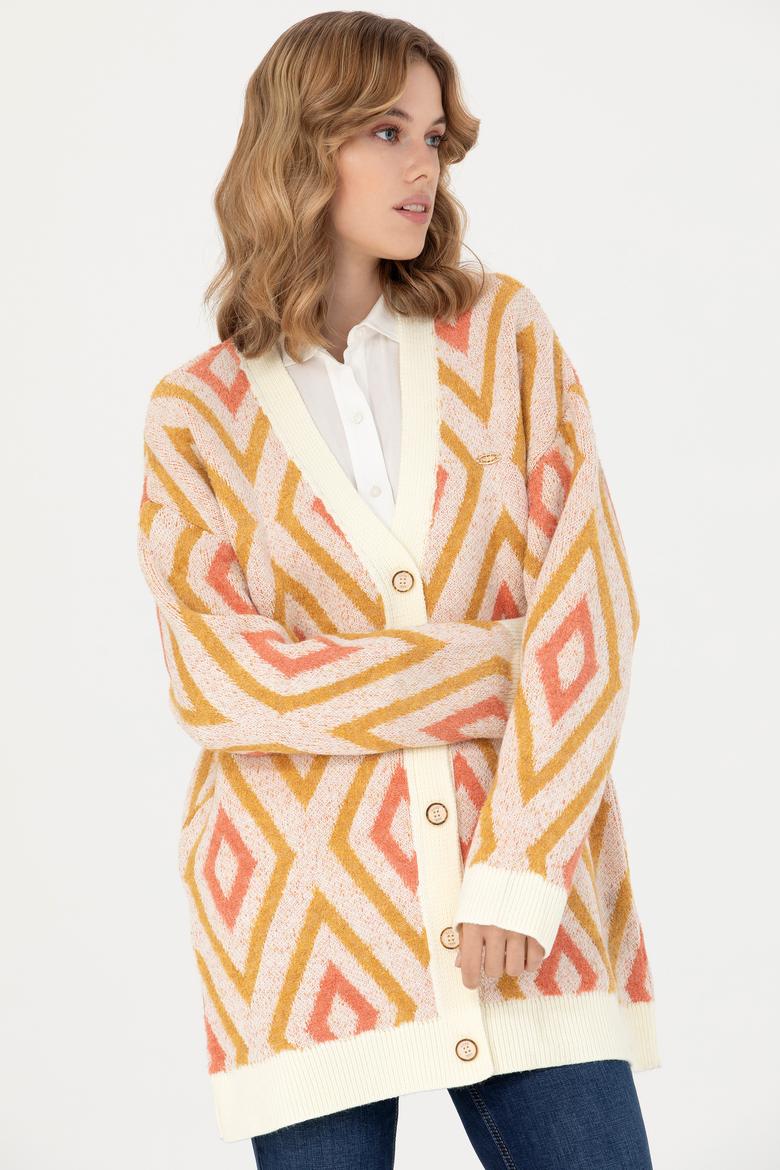 Kadın Krem Triko Hırka - 50269485008