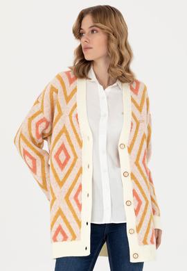 Kadın Krem Triko Hırka - 50269485008