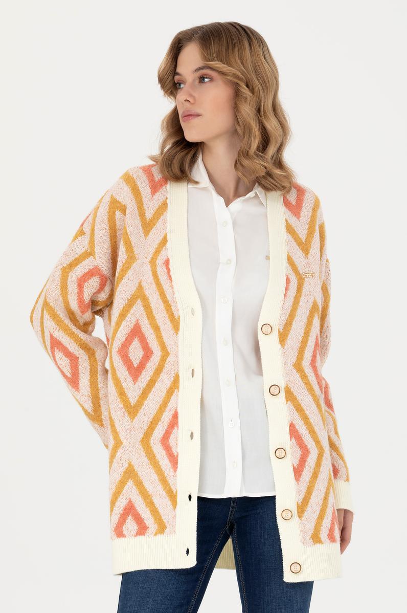 Kadın Krem Triko Hırka