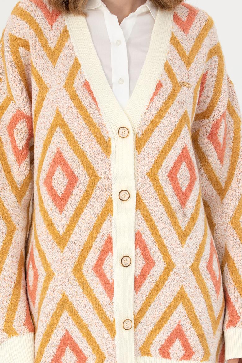 Kadın Krem Triko Hırka - 50269485008