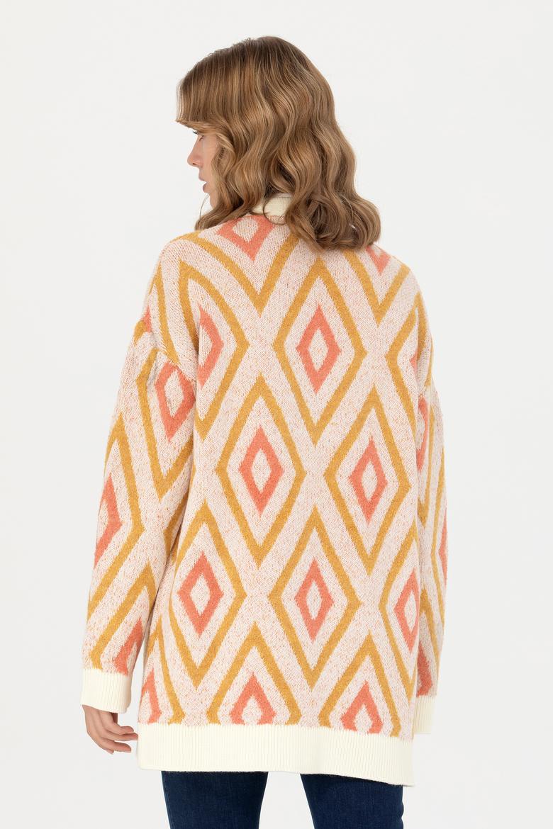 Kadın Krem Triko Hırka - 50269485008