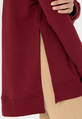 Kadın Bordo Kapüşonlu Sweatshirt - 50276576053