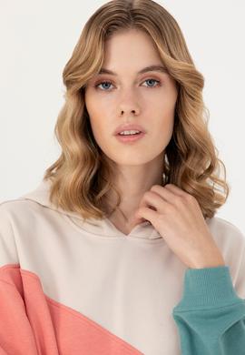 Kadın Mint Kapüşonlu Sweatshirt - 50276582006