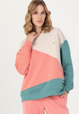 Kadın Mint Kapüşonlu Sweatshirt - 50276582006
