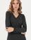 Kadın Antrasit V Yaka Basic Kazak