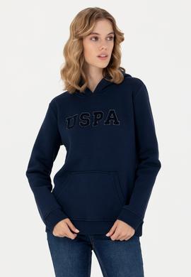 Kadın Lacivert Kapüşonlu Basic Sweatshirt - 50276022004