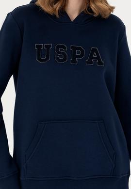 Kadın Lacivert Kapüşonlu Basic Sweatshirt - 50276022004