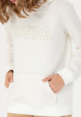 Kadın Ekru Kapüşonlu Basic Sweatshirt - 50276022028