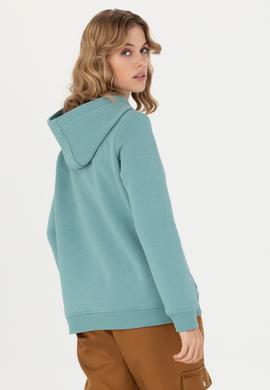 Kadın Mint Kapüşonlu Basic Sweatshirt - 50276022056