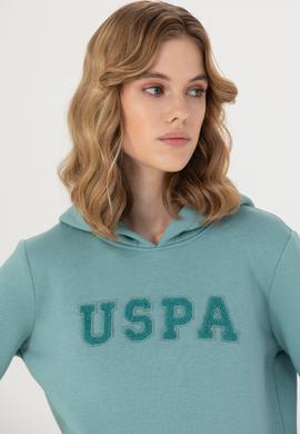 Kadın Mint Kapüşonlu Basic Sweatshirt - 50276022056