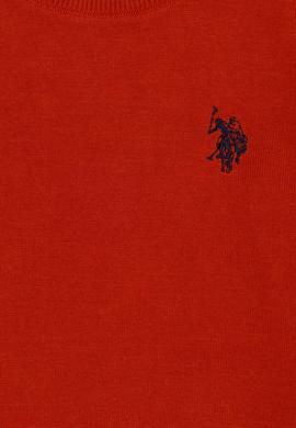 Kız Çocuk Kiremit Basic Bisiklet Yaka Kazak - 50275851132