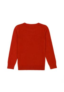 Kız Çocuk Kiremit Basic Bisiklet Yaka Kazak - 50275851132