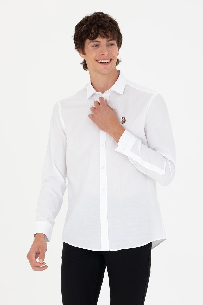 Erkek Beyaz Uzun Kollu Gömlek - 50272841007
