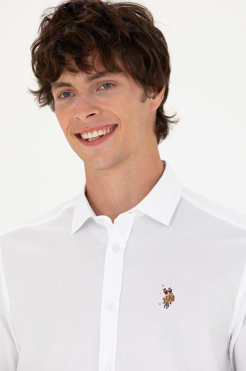 Erkek Beyaz Uzun Kollu Gömlek