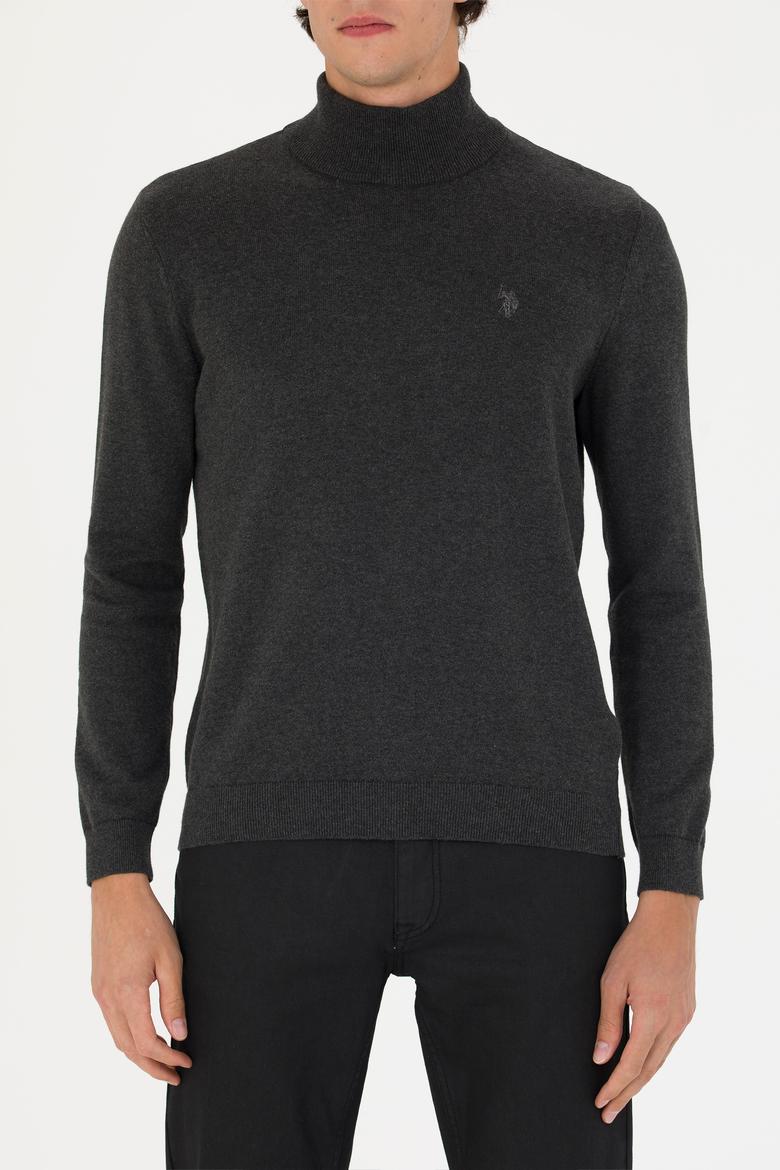 Erkek Antrasit Melanj Basic Kazak - 50275847030