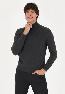 Erkek Antrasit Melanj Basic Kazak - 50275847030