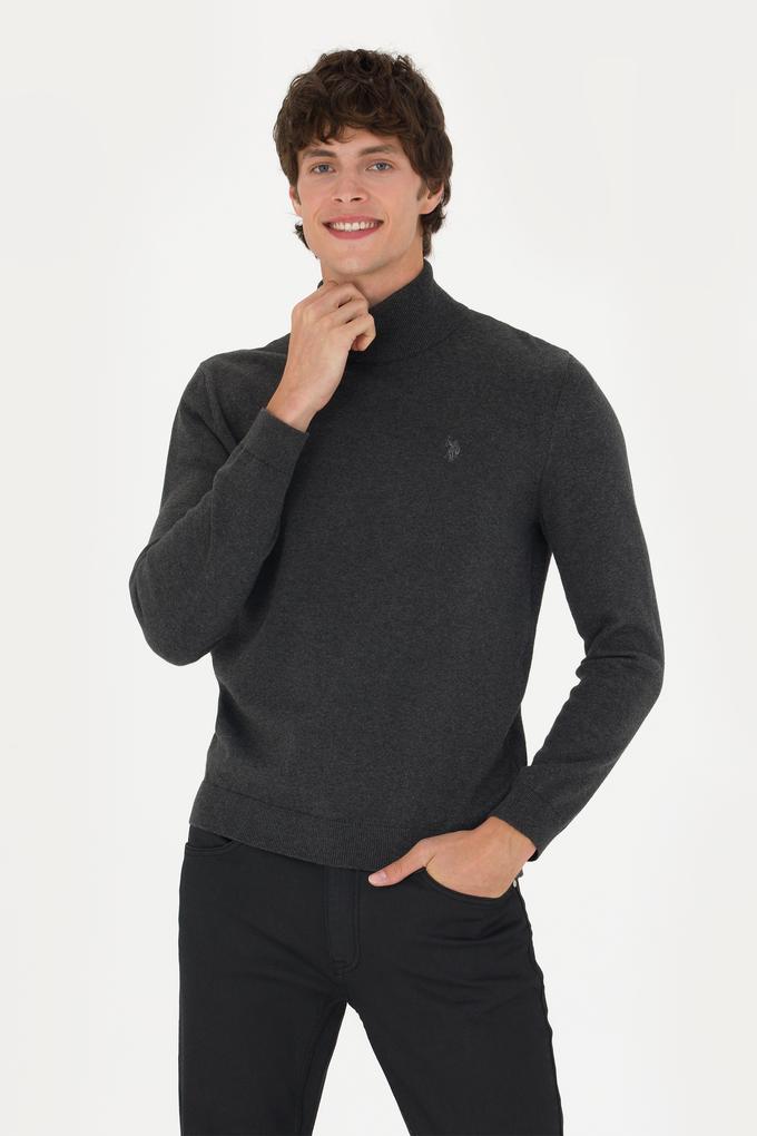 Erkek Antrasit Melanj Basic Kazak