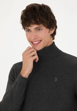 Erkek Antrasit Melanj Basic Kazak - 50275847030